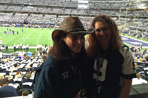 Liz Loscalzo enjoying the game